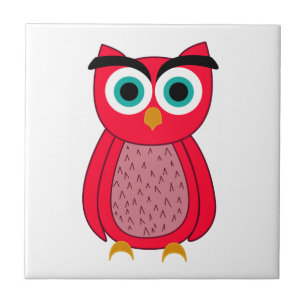 Owl Photo Print Ceramic Tile