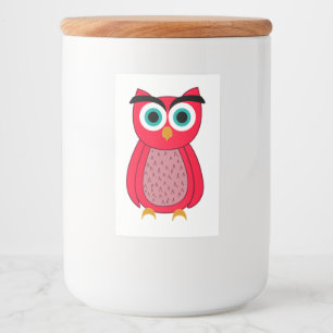 Owl Photo Print Food Label
