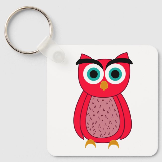 Owl Photo Print Key Ring (Front)