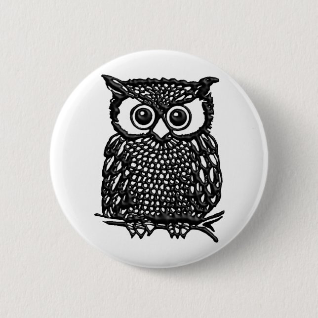 Owl Pin back buttons, Backpack or Hat Pins (Front)
