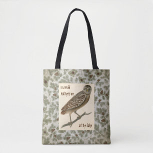 Owl Pine Cones Boughs Trees Skull Tote Bag