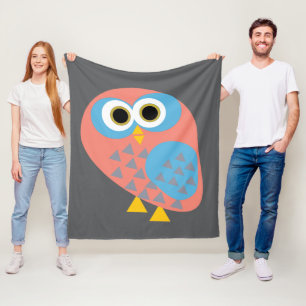 Owl Pop Art Fleece Blanket
