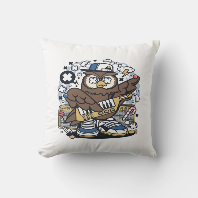 Owl Pop Star Cushion (Front)