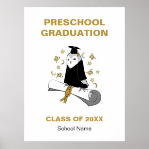 Owl Preschool / Kindergarten Graduation Ceremony Poster