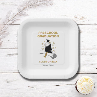 Owl Preschool / Kindergarten Graduation Party Paper Plate