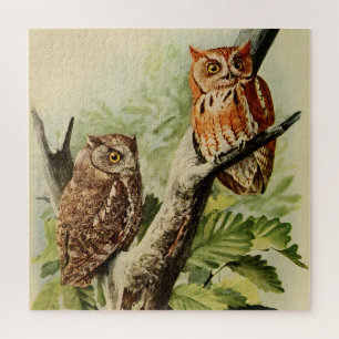 Owl Print Wall Art Jigsaw Puzzle