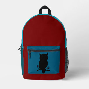 owl printed backpack