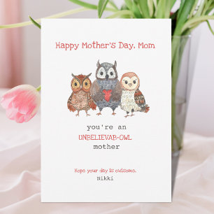 Owl Pun Mother's Day Card