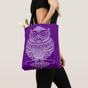 Owl (purple) - Tote Bag