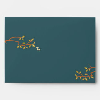 Owl & Pussycat Storybook Wedding (Sea Blue) Envelopes