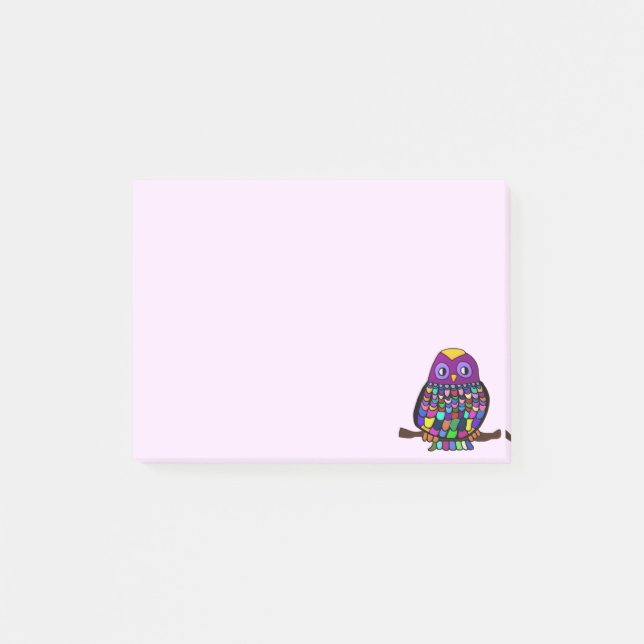 Owl Rainbow Post-it Notes (Front)