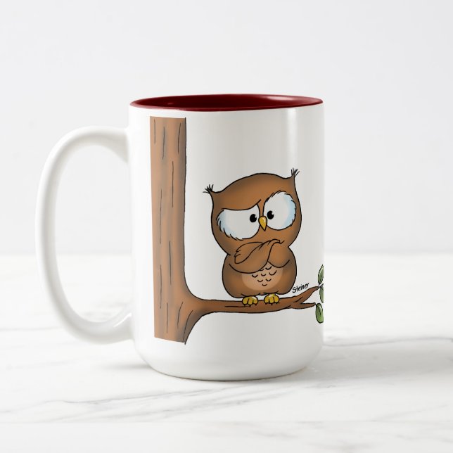 Owl rather make some cute cards! Two-Tone coffee mug (Left)
