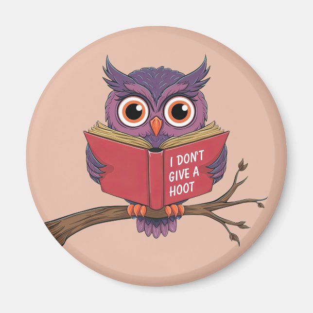 Owl Reading Magnet (Front)