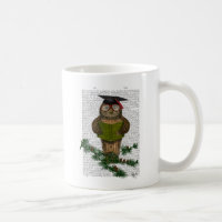Owl Reading On Branch