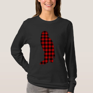 Owl Red Buffalo Plaid Bird Owlet Matching Family P T-Shirt