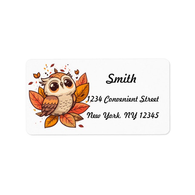 Owl Return Address Label (Front)