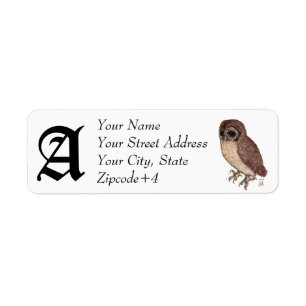 Owl Return Label - Customise it! Return Address Label