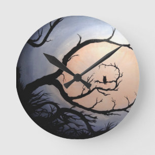 Owl Round Clock