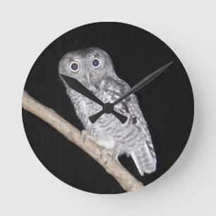 Owl Round Clock
