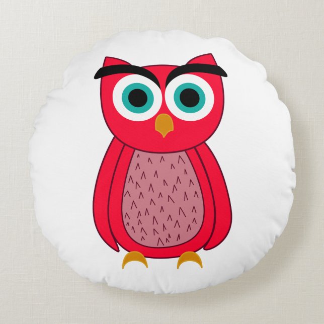 Owl Round Cushion (Front)