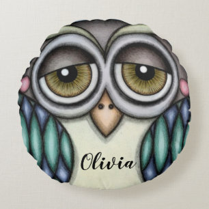 Owl Round Cushion