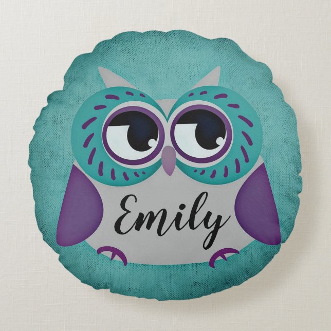 Owl Round Cushion (Front)