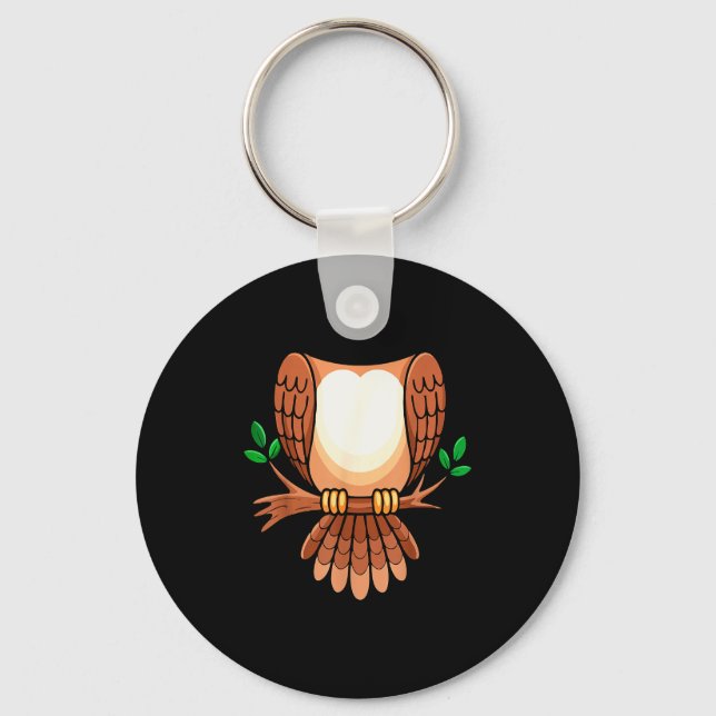 Owl Shirt Adult Men Women Kids Owl Costume  Key Ring (Front)