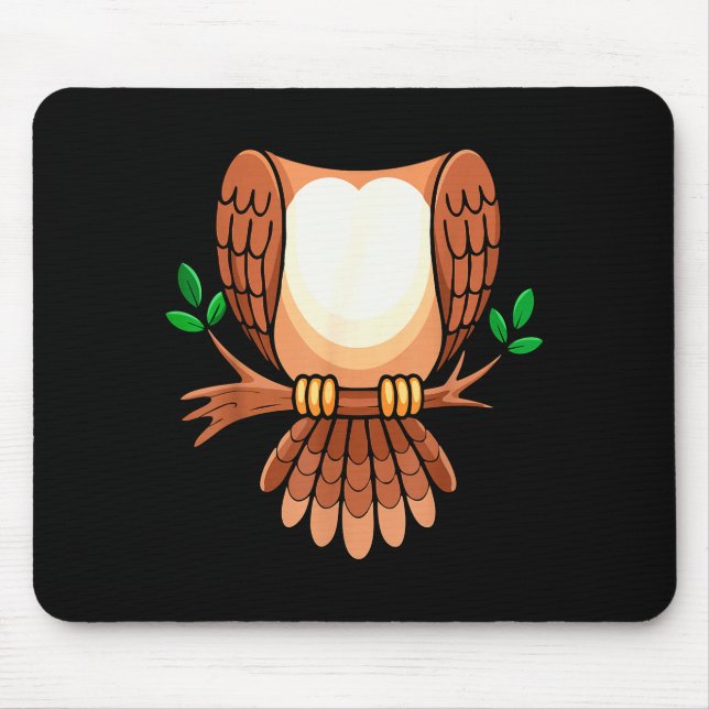 Owl Shirt Adult Men Women Kids Owl Costume  Mouse Pad (Front)