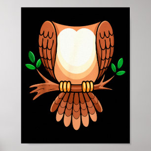 Owl Shirt Adult Men Women Kids Owl Costume  Poster