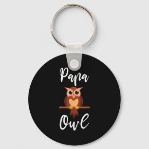 Owl Shirt Funny Papa Owl Quote Father Owl Lover Key Ring