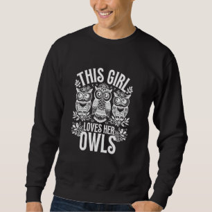 Owl Shirt Girls Nocturnal Bird Wildlife Owls Owl L