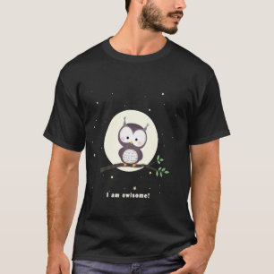 Owl Shirt I Am Owlsome Awesome Horned Owls