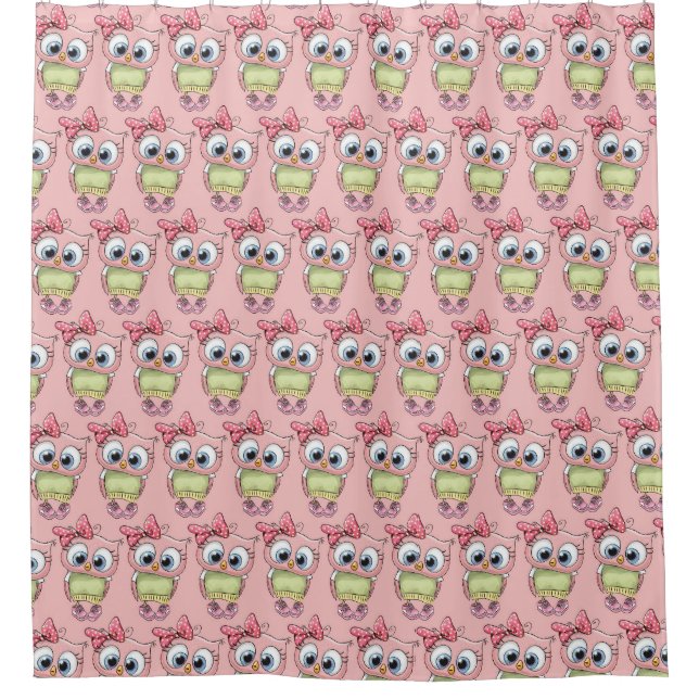 Owl Shower Curtain (Front)
