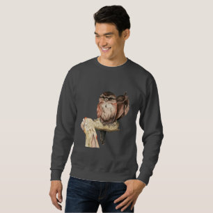Owl Siblings Watercolor Portrait Sweatshirt