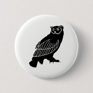 Owl Silhouette 6 Cm Round Badge