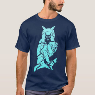 Owl Silhouette Nature Forest Bird Pastel  T-Shirt