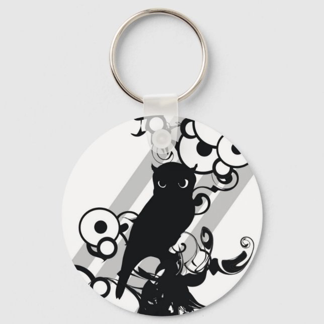 Owl Silhoutte Key Ring (Front)