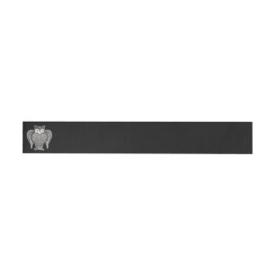 Owl Sketch Cartoon Wraparound Address Label