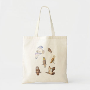 Owl species of the British isles Tote Bag