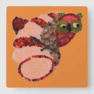 Owl Square Kitchen Clock