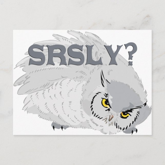 Owl SRSLY? Postcard (Front)