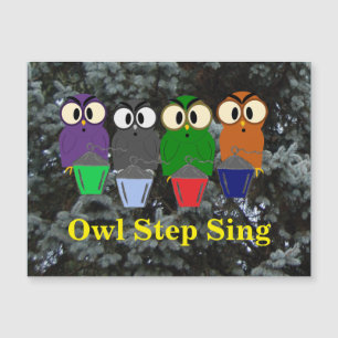 Owl Step Sing Bryn Mawr Lanterns Magnetic Card