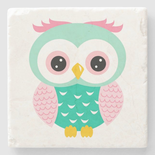 Owl Stone Coaster (Front)
