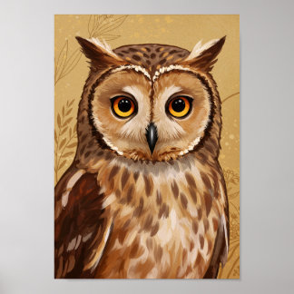 Owl Stylised Art Poster