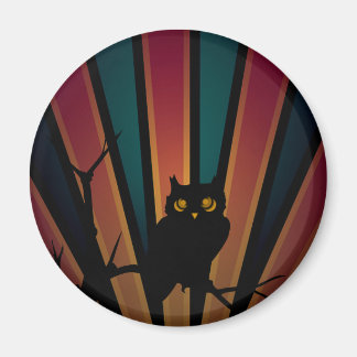 Owl Sunset Magnet