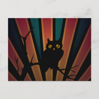 Owl Sunset Postcard