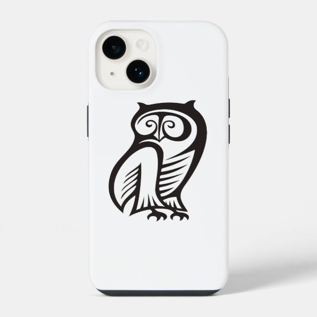 Owl Symbol Black iPhone Case (Back)