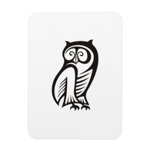 Owl Symbol Black Magnet