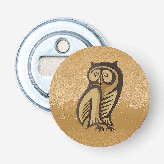 Owl Symbol Colour Bottle Opener (Front)