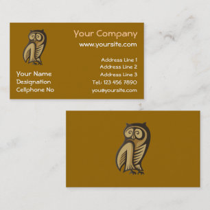 Owl Symbol Colour Business Card